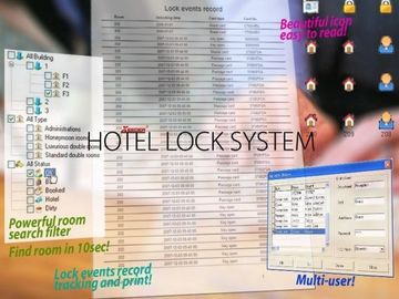 चीन कार्ड लॉक PMS इंटरफ़ेस होटल लॉक सिस्टम V5.80 पावरफुल रूम सर्च फ़िल्टर फैक्टरी